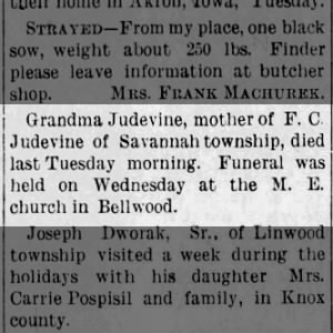 Obituary: Mary Ellen Judevine